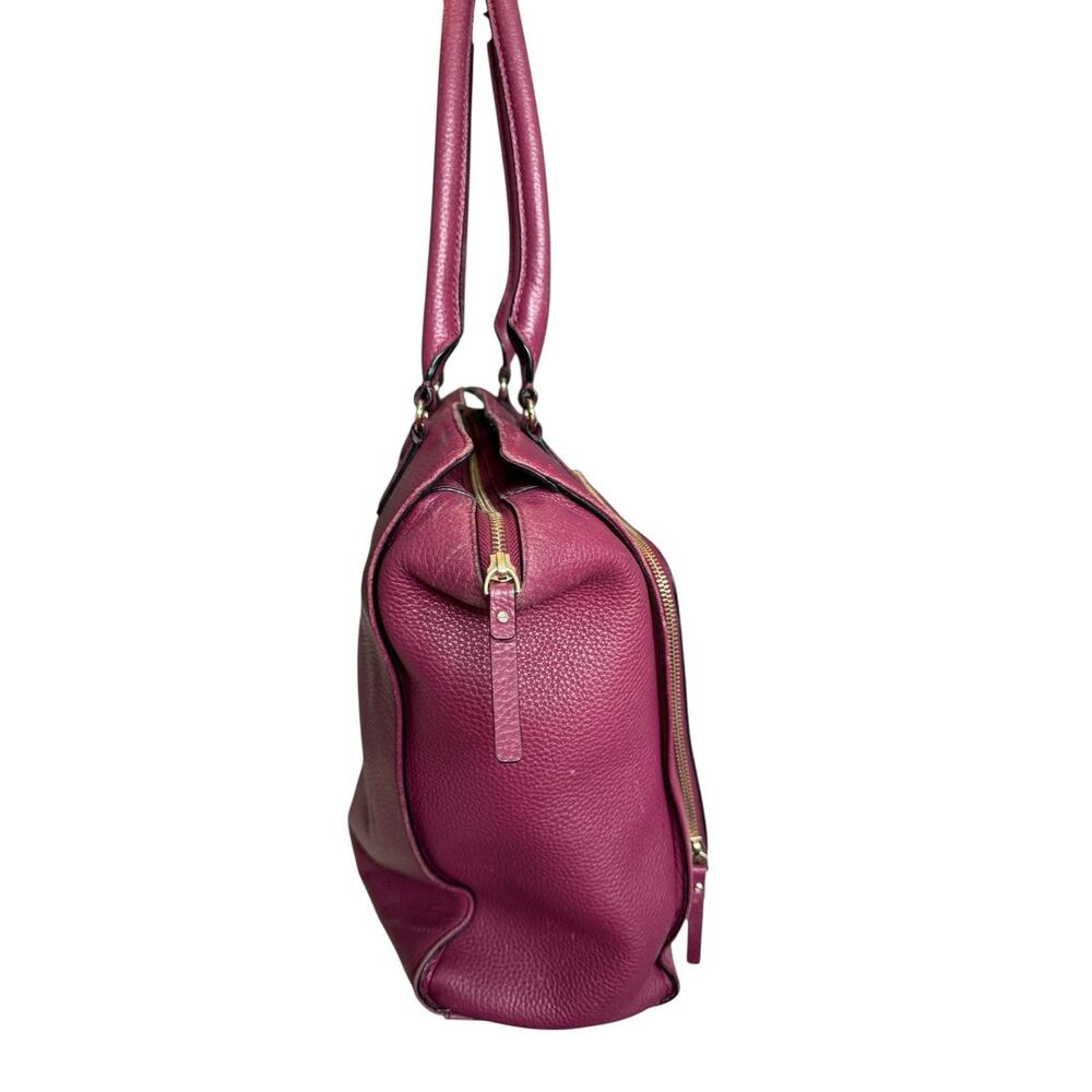 Kate Spade New York Baxter Street Fernrose Leather Shoulder bag Tote Bag Plum Lg - Picture 6 of 16